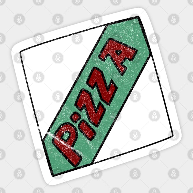 Krusty Krab pizza - old and washed Sticker by tamir2503